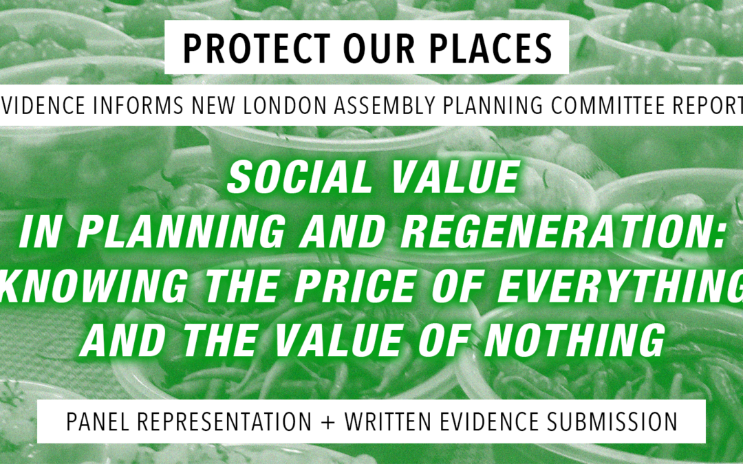 POP Evidence Informs New London Assembly Report on Social Value